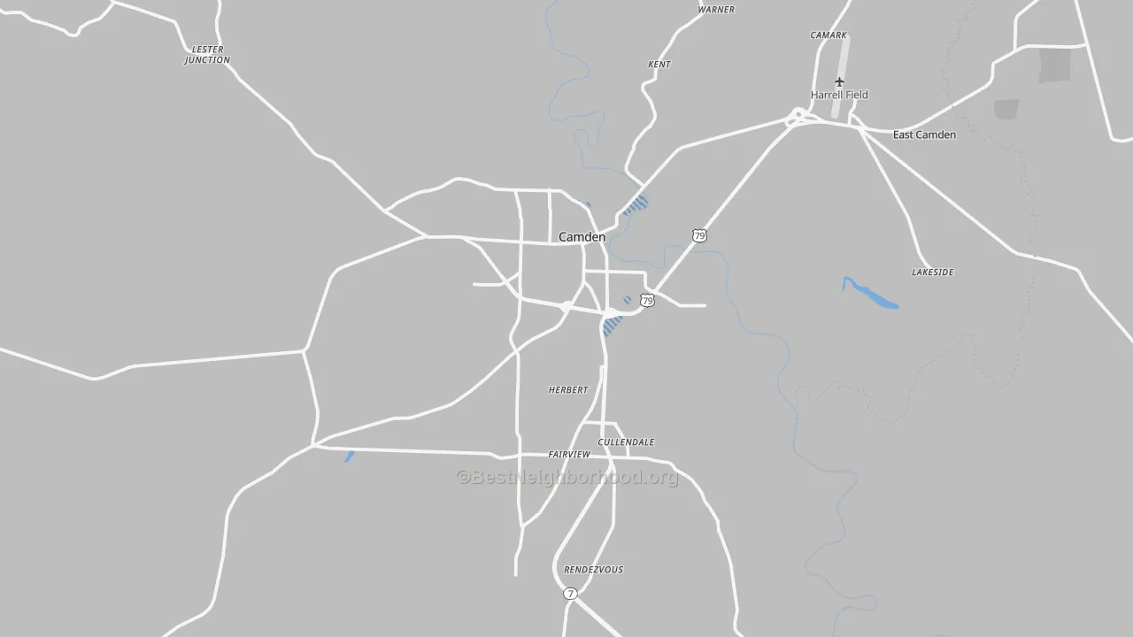 Transit Grade map of Camden, AR