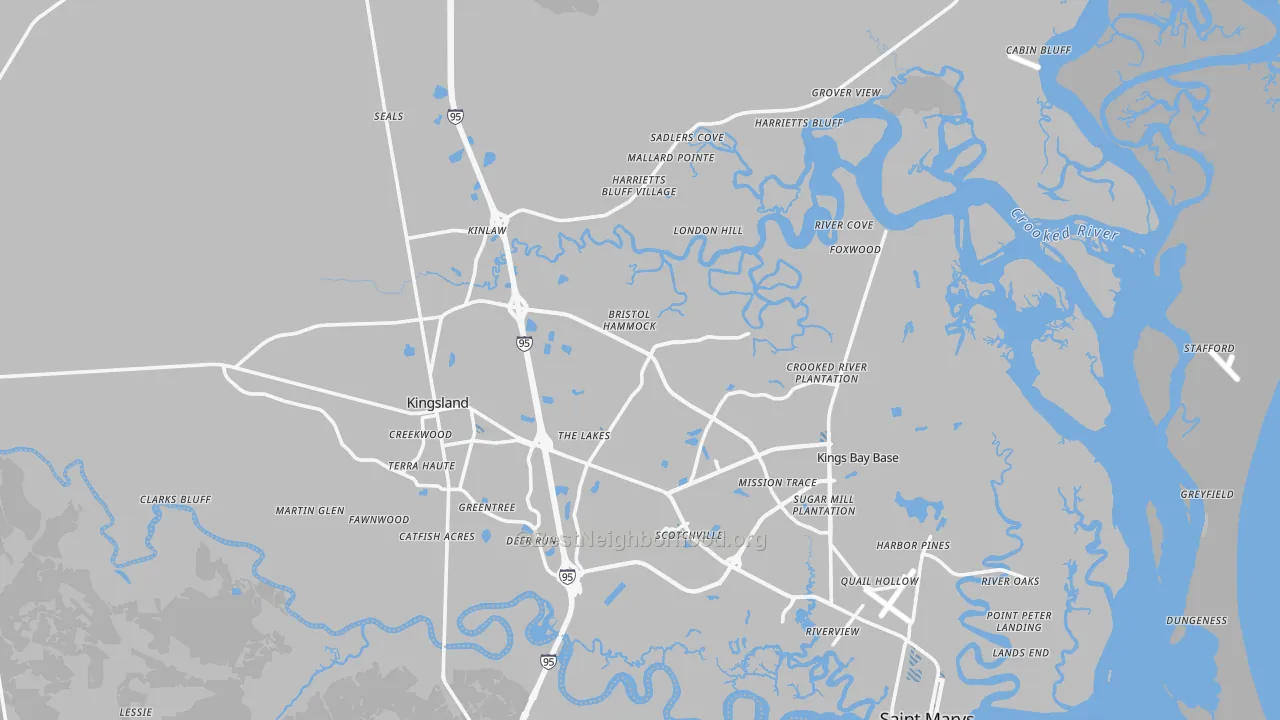 Transit Grade map of Camden County, GA