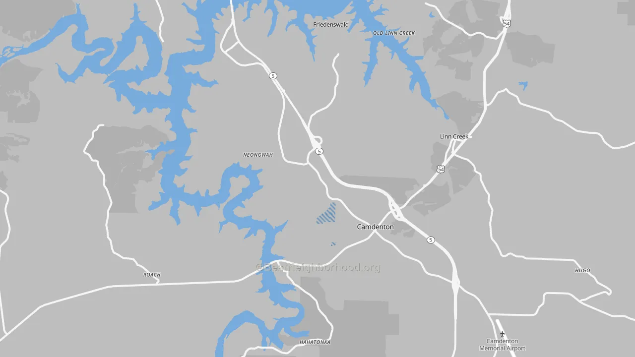 Transit Grade map of Camdenton, MO