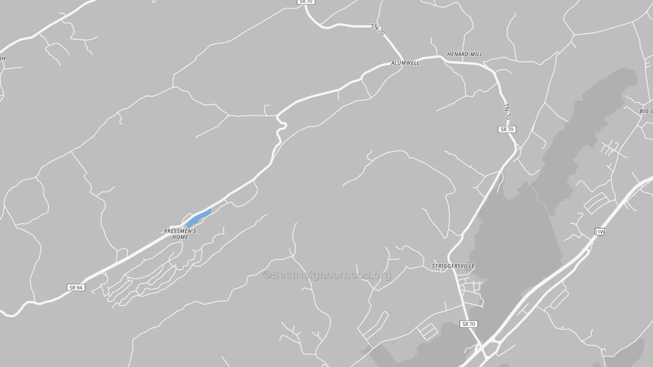 Transit Grade map of Camelot, TN