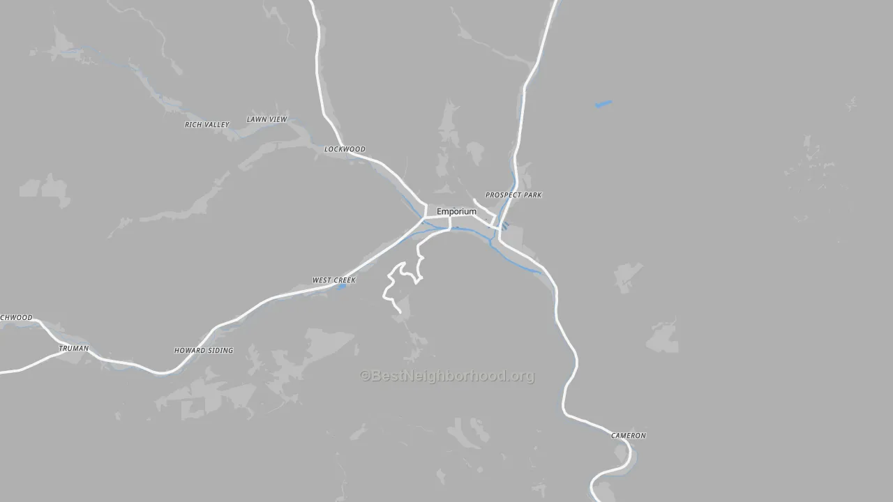 Transit Grade map of Cameron County, PA