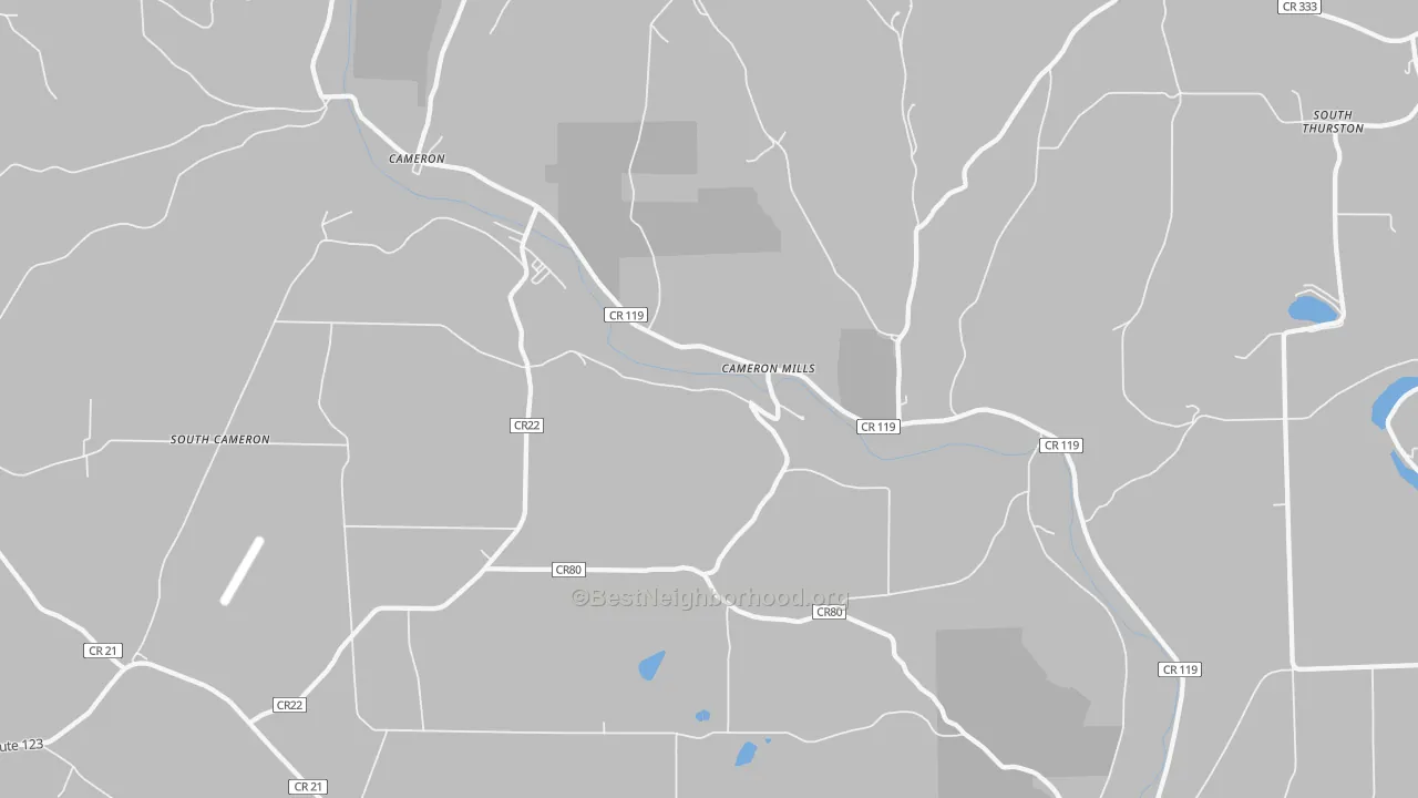Transit Grade map of Cameron Mills, NY