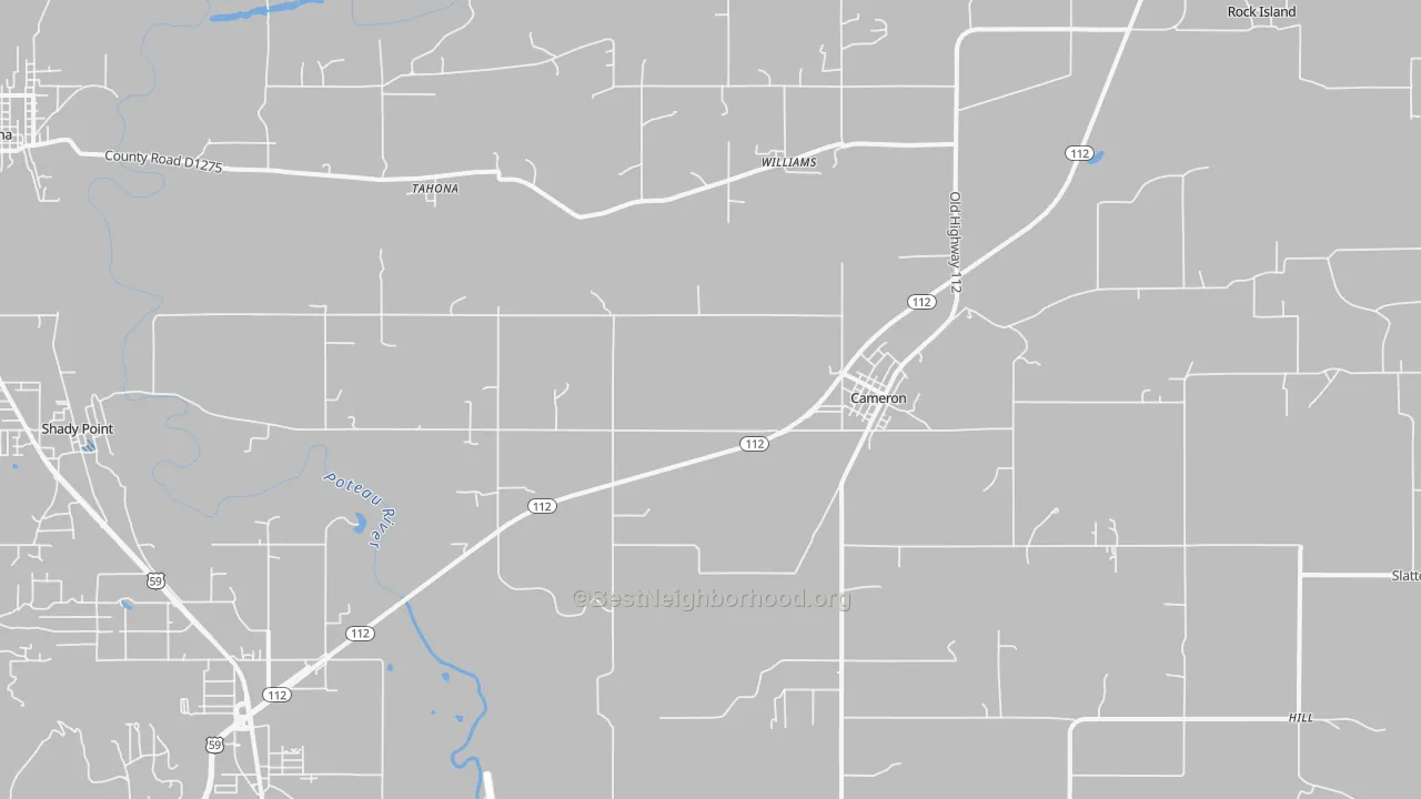 Transit Grade map of Cameron, OK