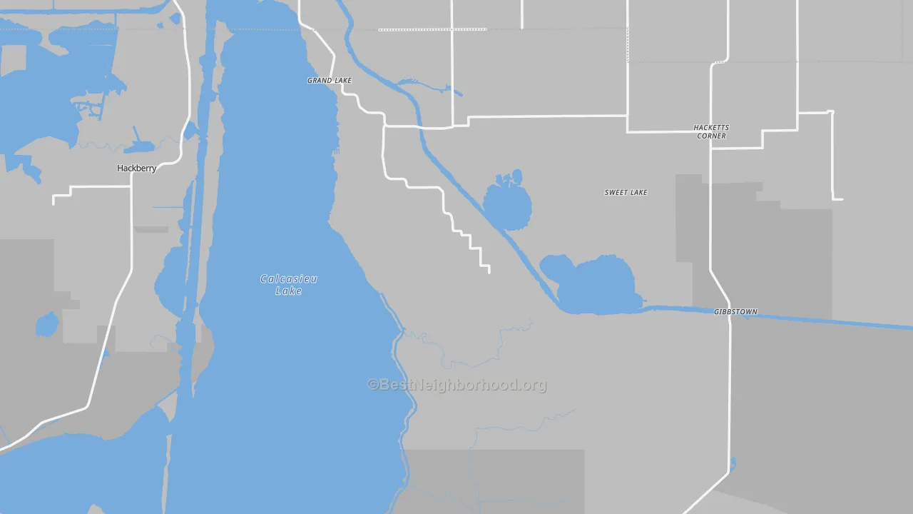 Transit Grade map of Cameron Parish, LA