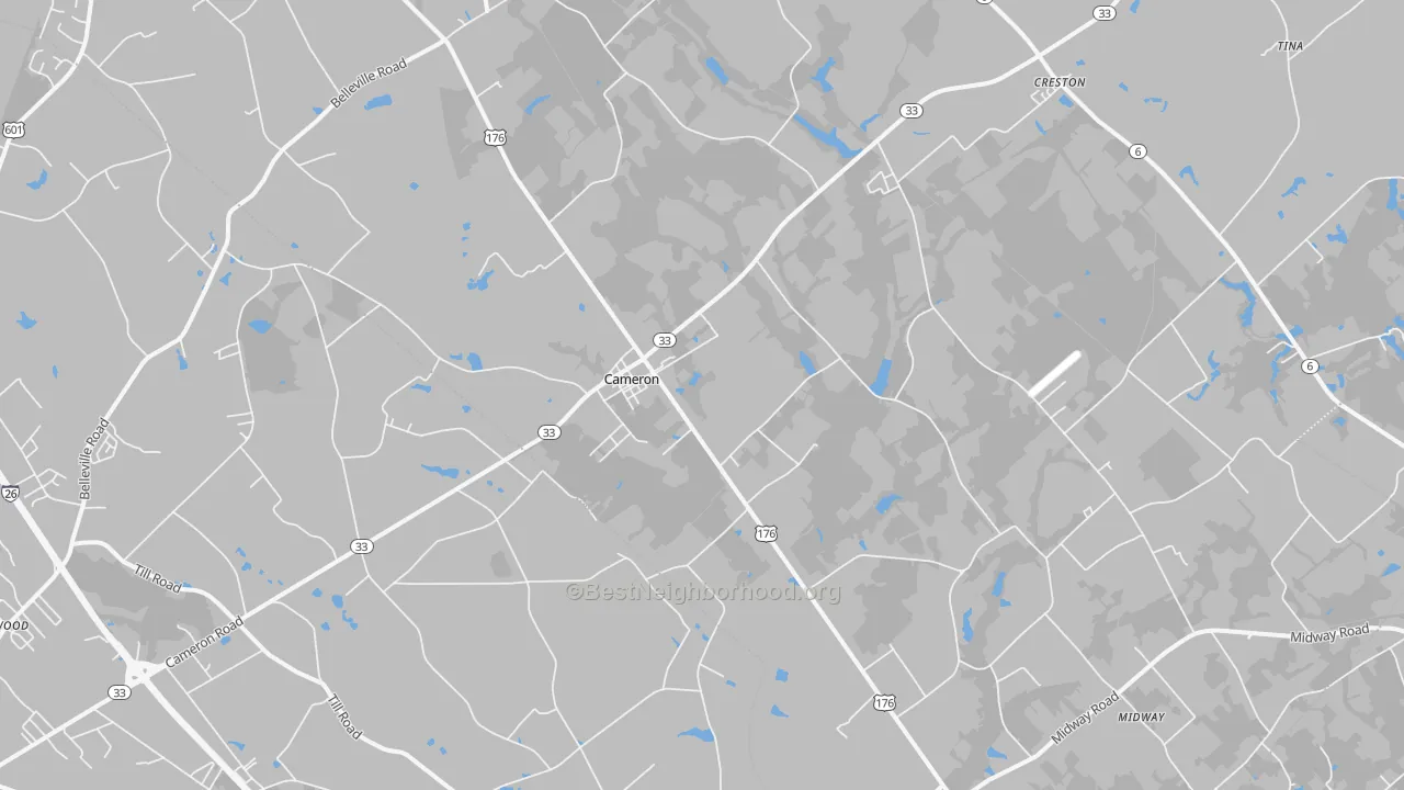 Transit Grade map of Cameron, SC