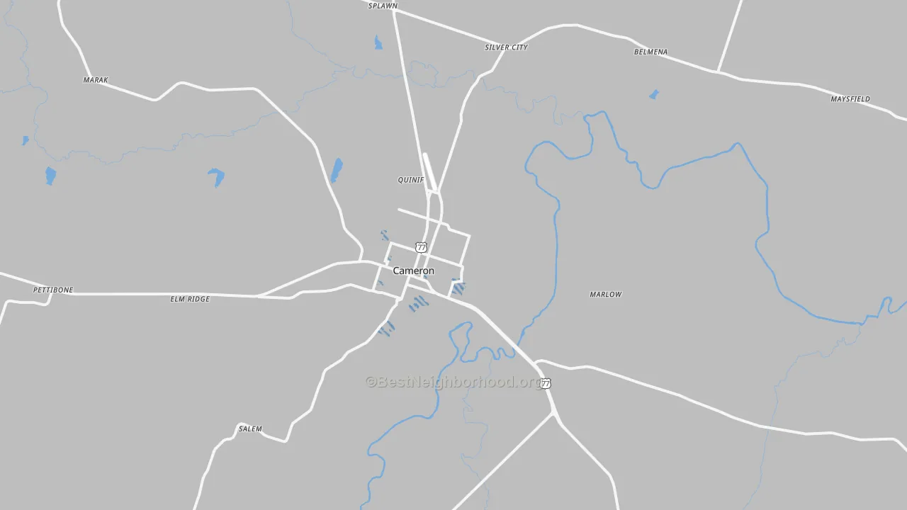 Transit Grade map of Cameron, TX