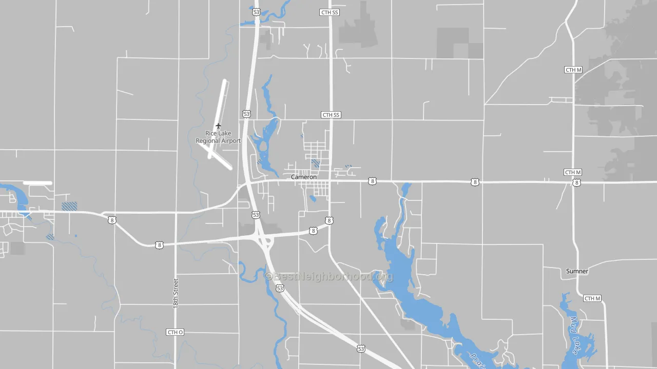 Transit Grade map of Cameron, WI