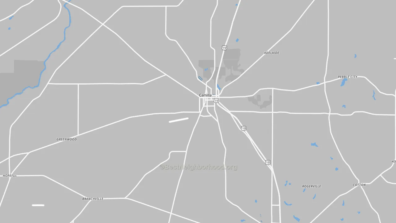 Transit Grade map of Camilla, GA