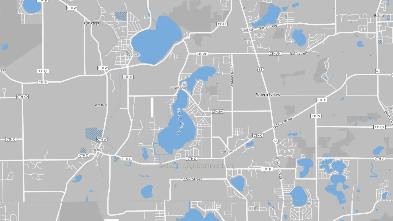 Transit Grade map of Camp Lake, Trevor, WI