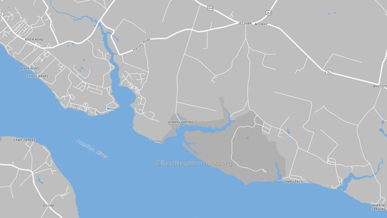 Transit Grade map of Camp Leach, NC