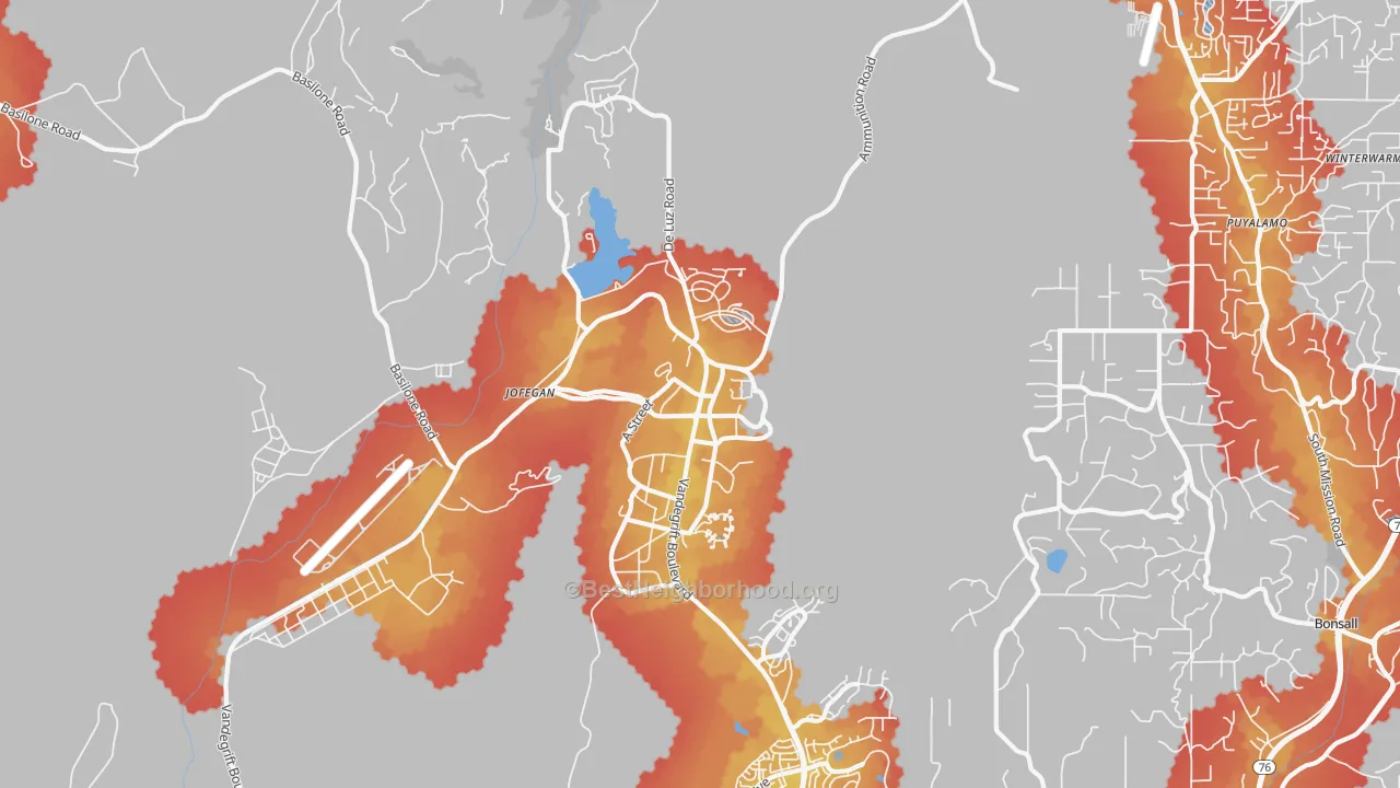 Transit Grade map of Camp Pendleton North, CA