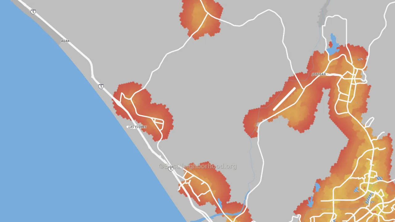 Transit Grade map of Camp Pendleton South, Oceanside, CA