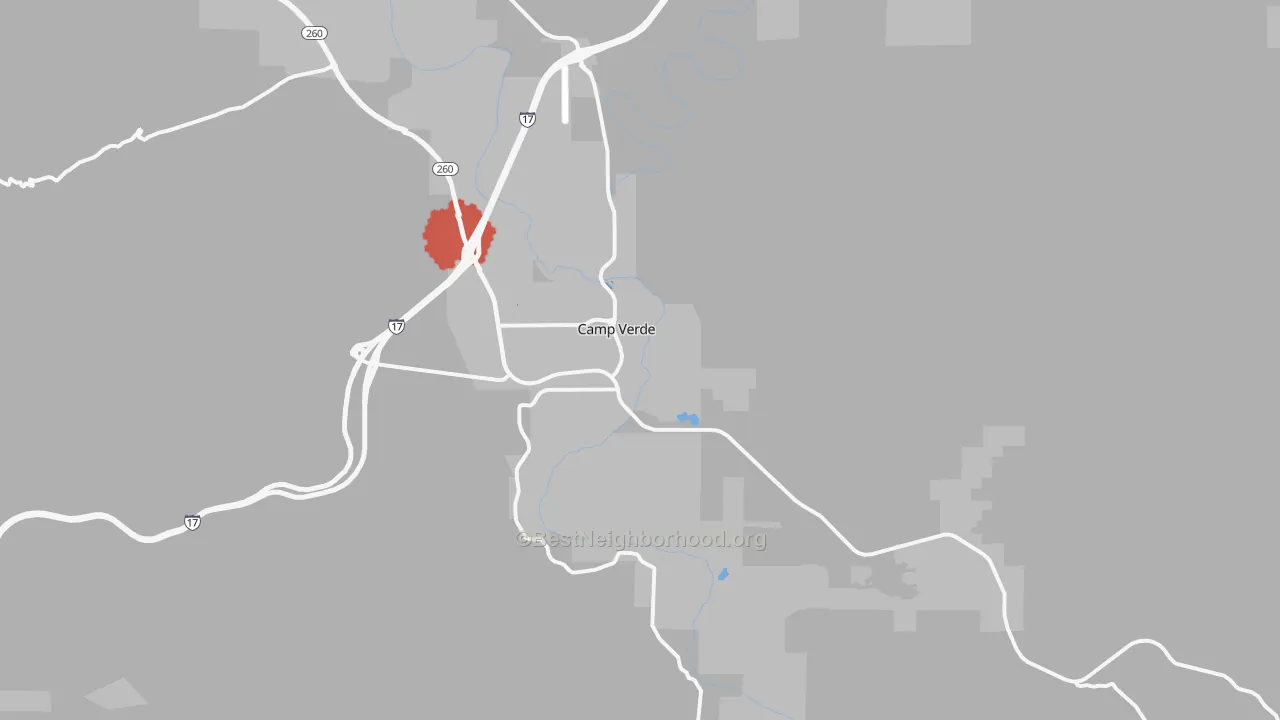 Transit Grade map of Camp Verde, AZ