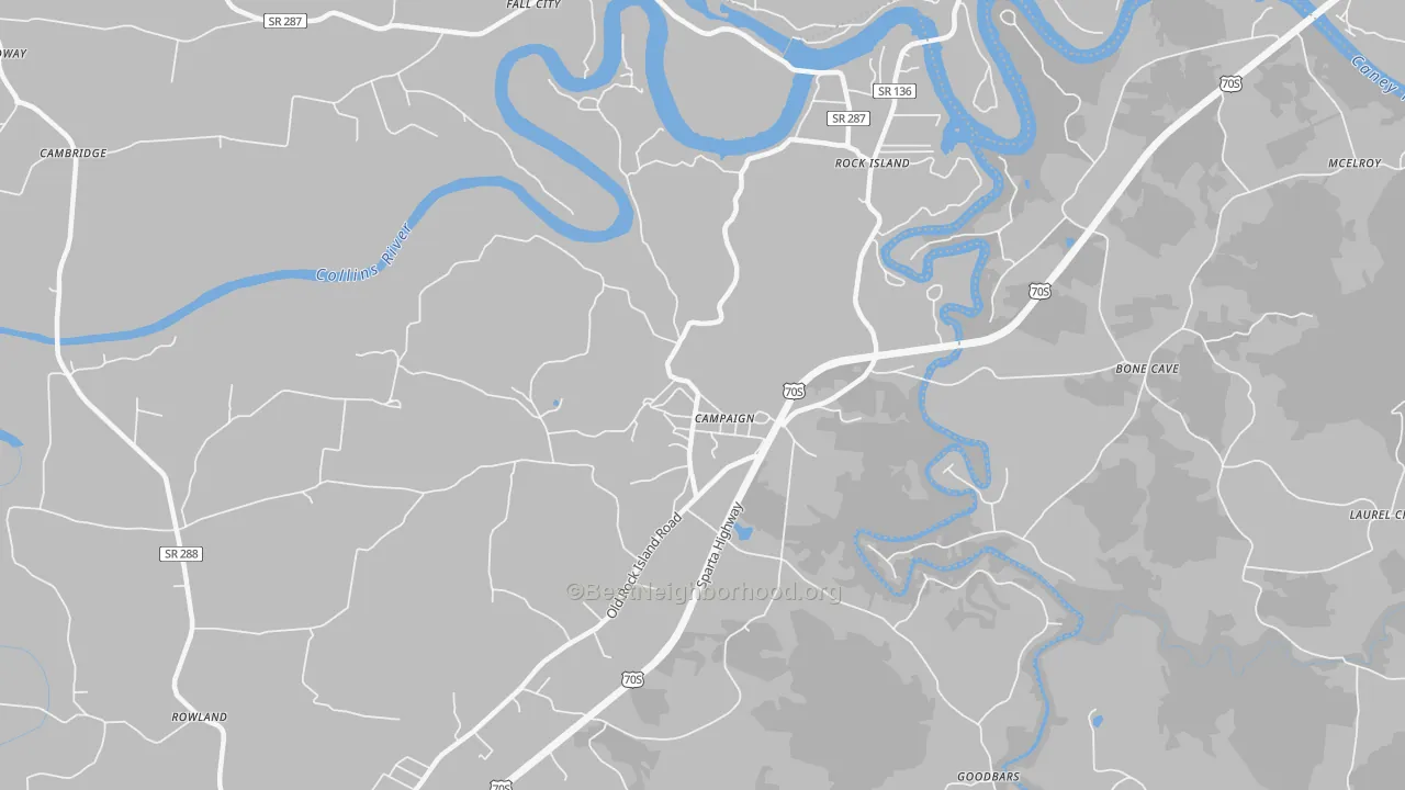 Transit Grade map of Campaign, TN