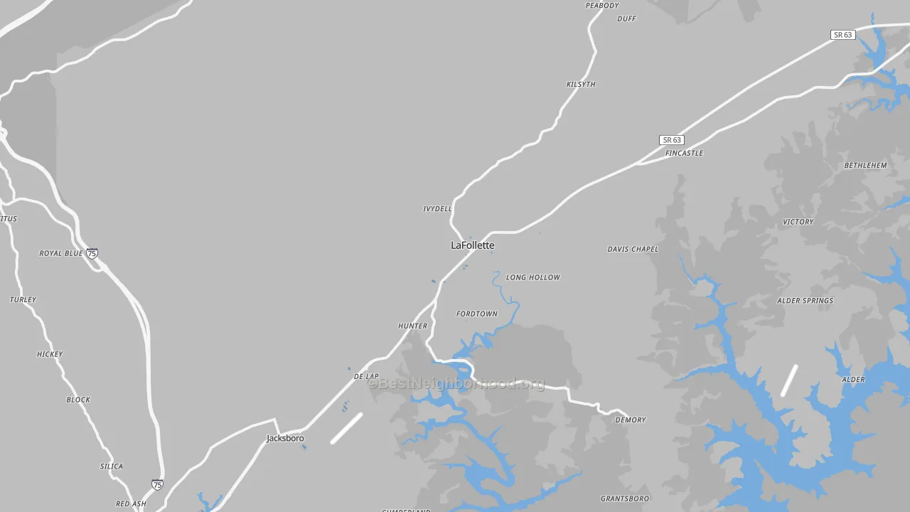 Transit Grade map of Campbell County, TN