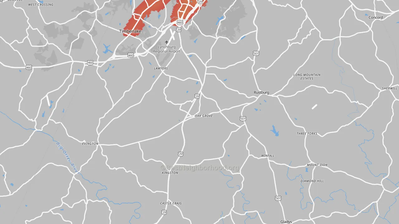 Transit Grade map of Campbell County, VA