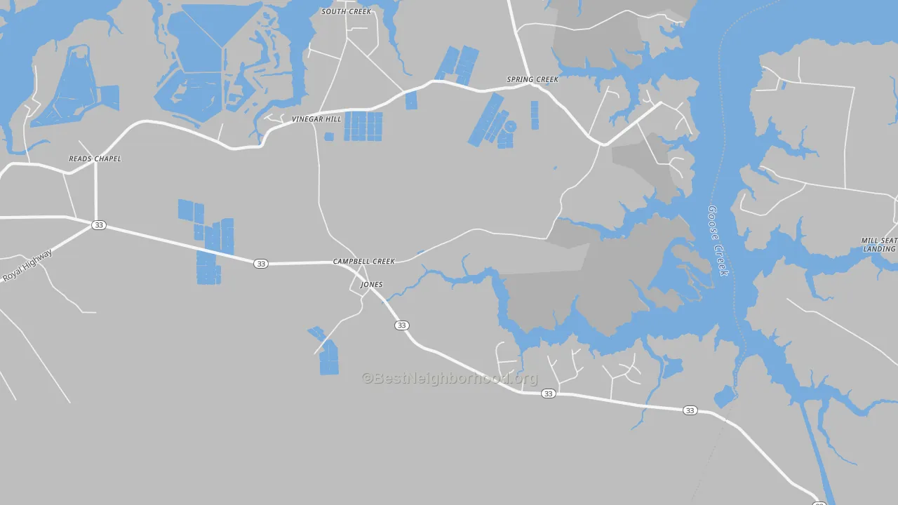 Transit Grade map of Campbell Creek, NC