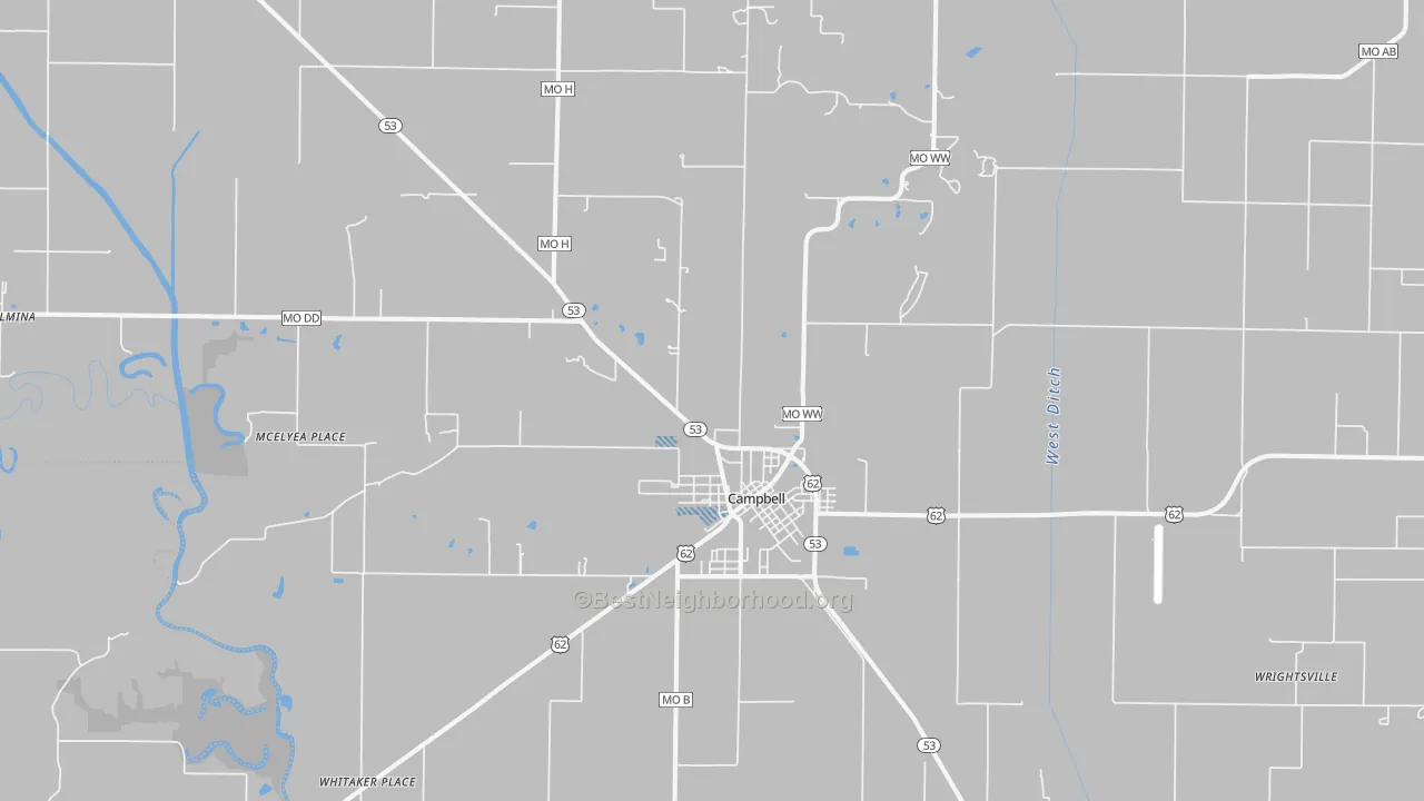 Transit Grade map of Campbell, MO