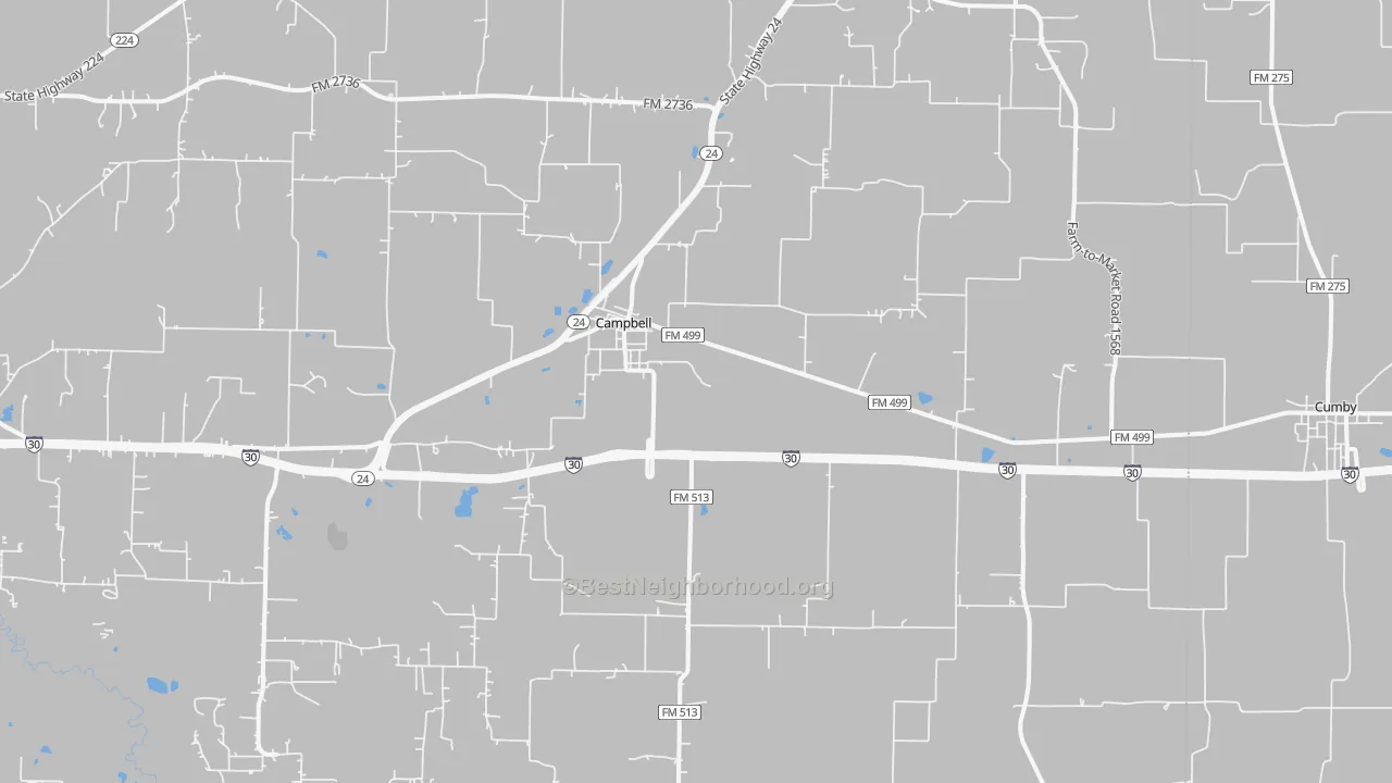 Transit Grade map of Campbell, TX