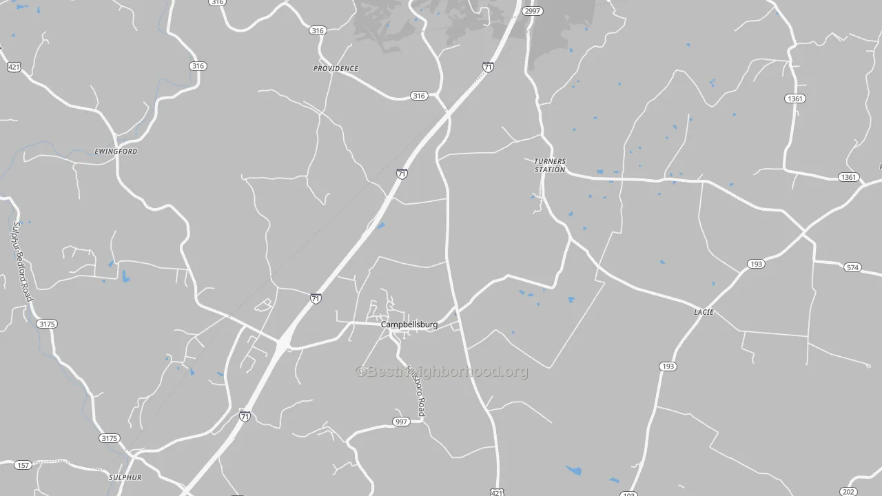 Transit Grade map of Campbellsburg, KY