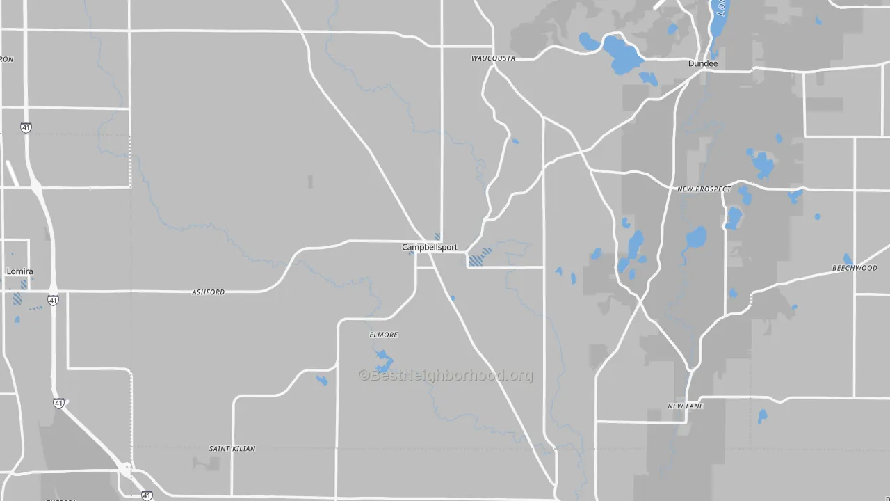 Transit Grade map of Campbellsport, WI
