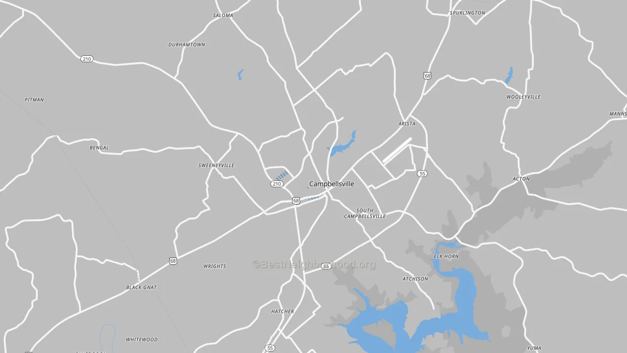 Transit Grade map of Campbellsville, KY