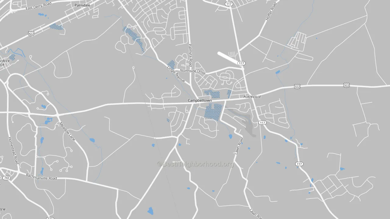 Transit Grade map of Campbelltown, PA