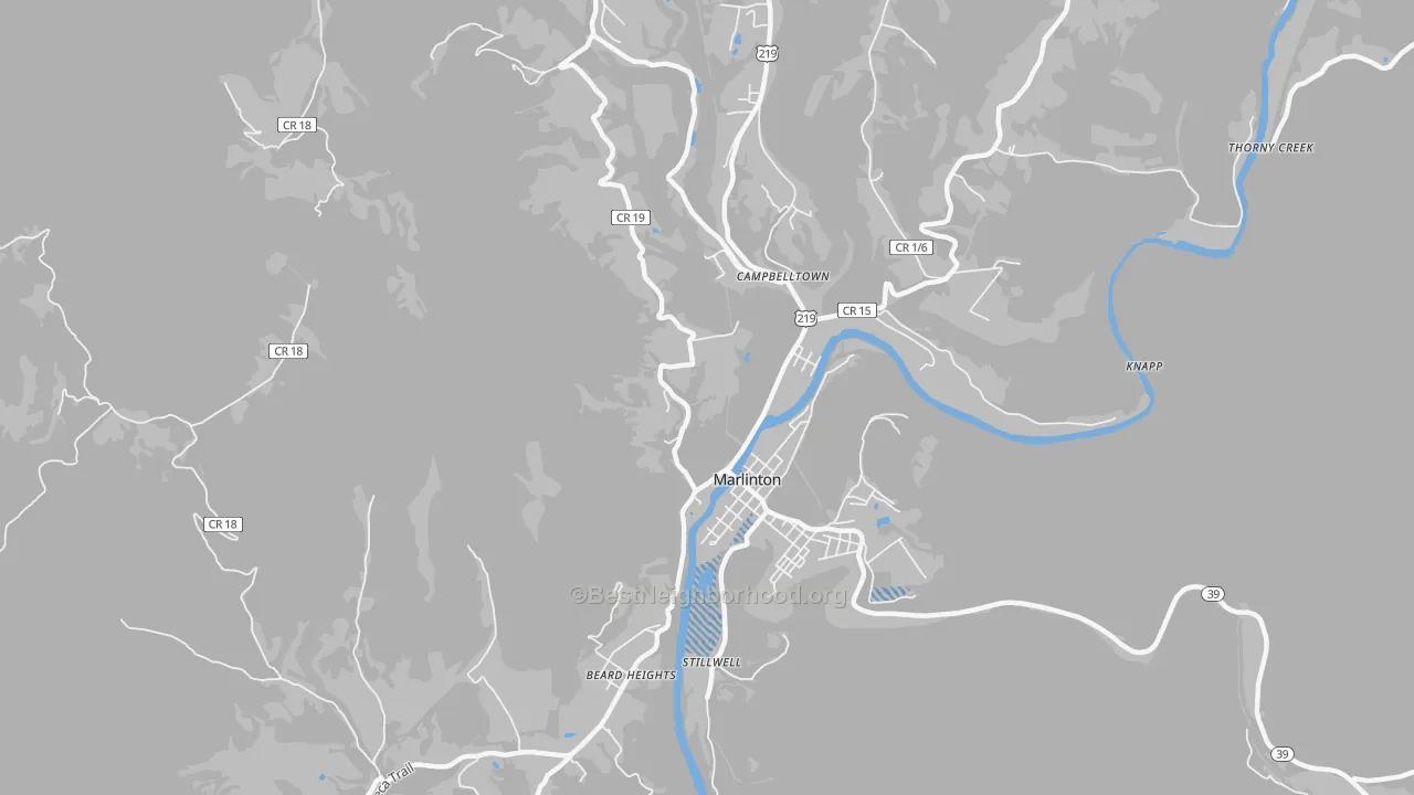 Transit Grade map of Campbelltown, WV