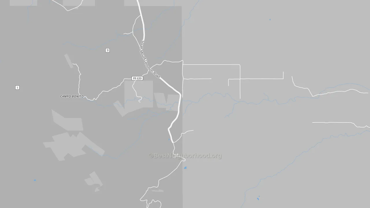 Transit Grade map of Campo Bonito, AZ