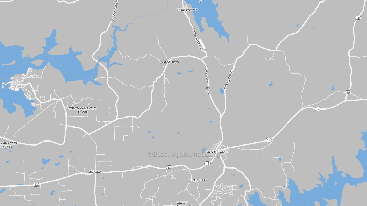 Transit Grade map of Campo Seco, CA