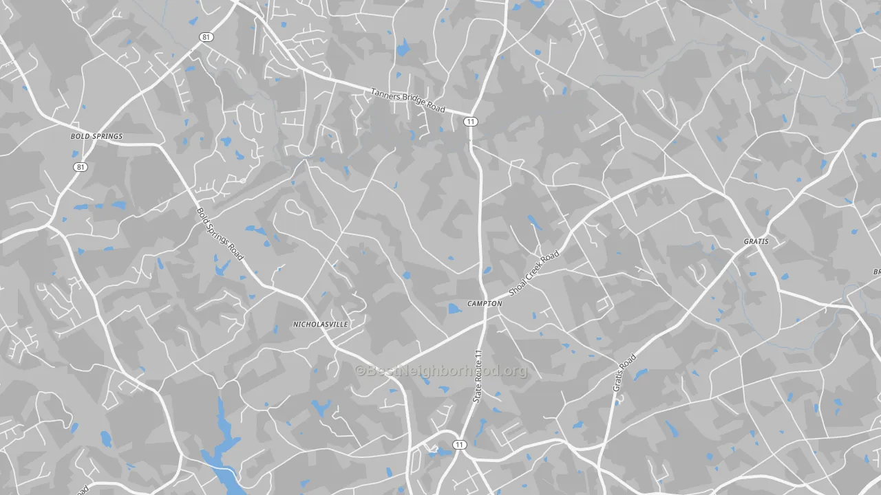 Transit Grade map of Campton, GA