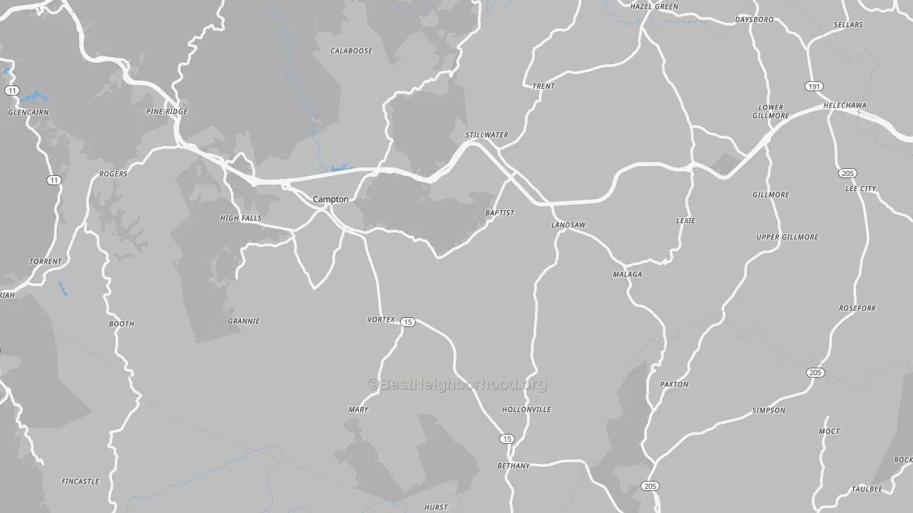 Transit Grade map of Campton, KY