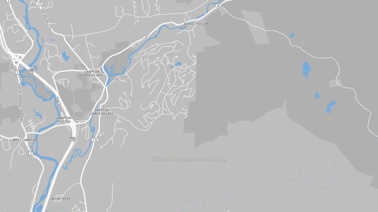 Transit Grade map of Campton Lower Village, NH