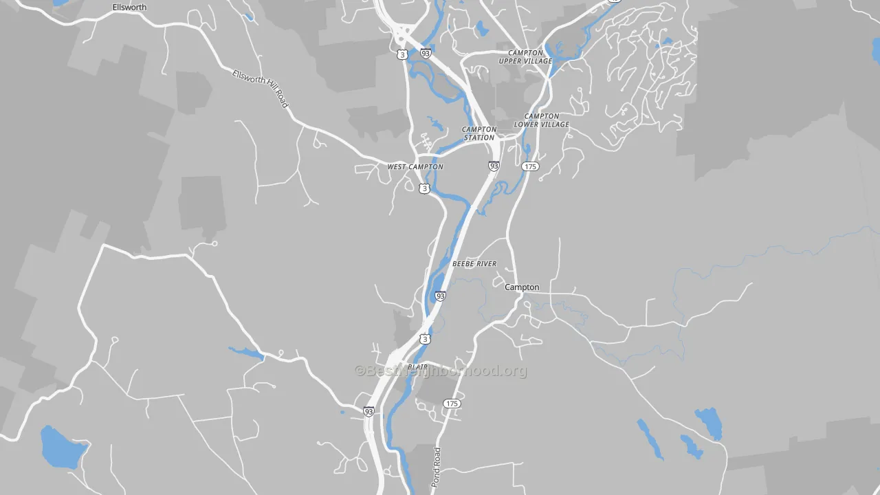 Transit Grade map of Campton, NH