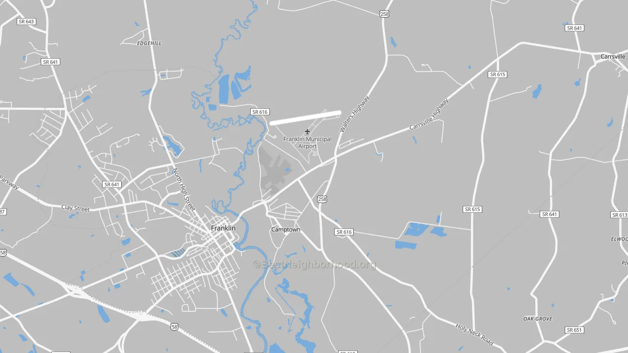 Transit Grade map of Camptown, VA