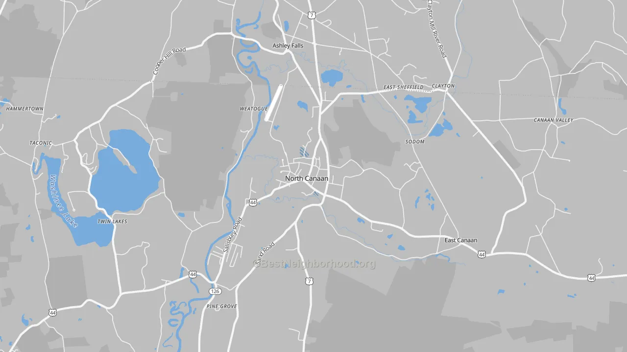 Transit Grade map of Canaan, CT