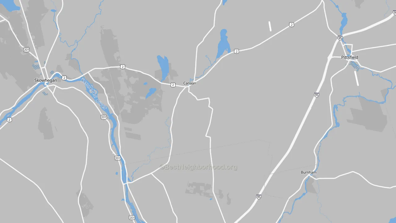 Transit Grade map of Canaan, ME