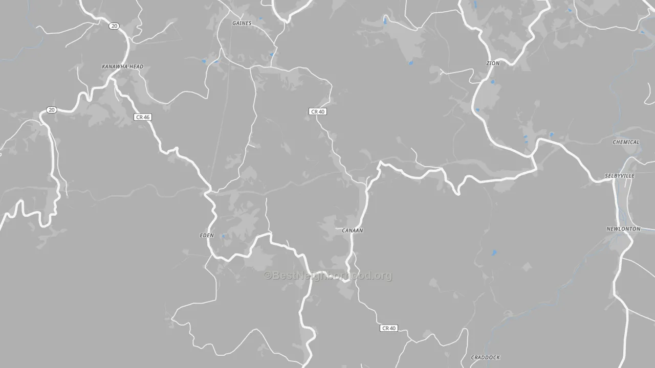Transit Grade map of Canaan, WV