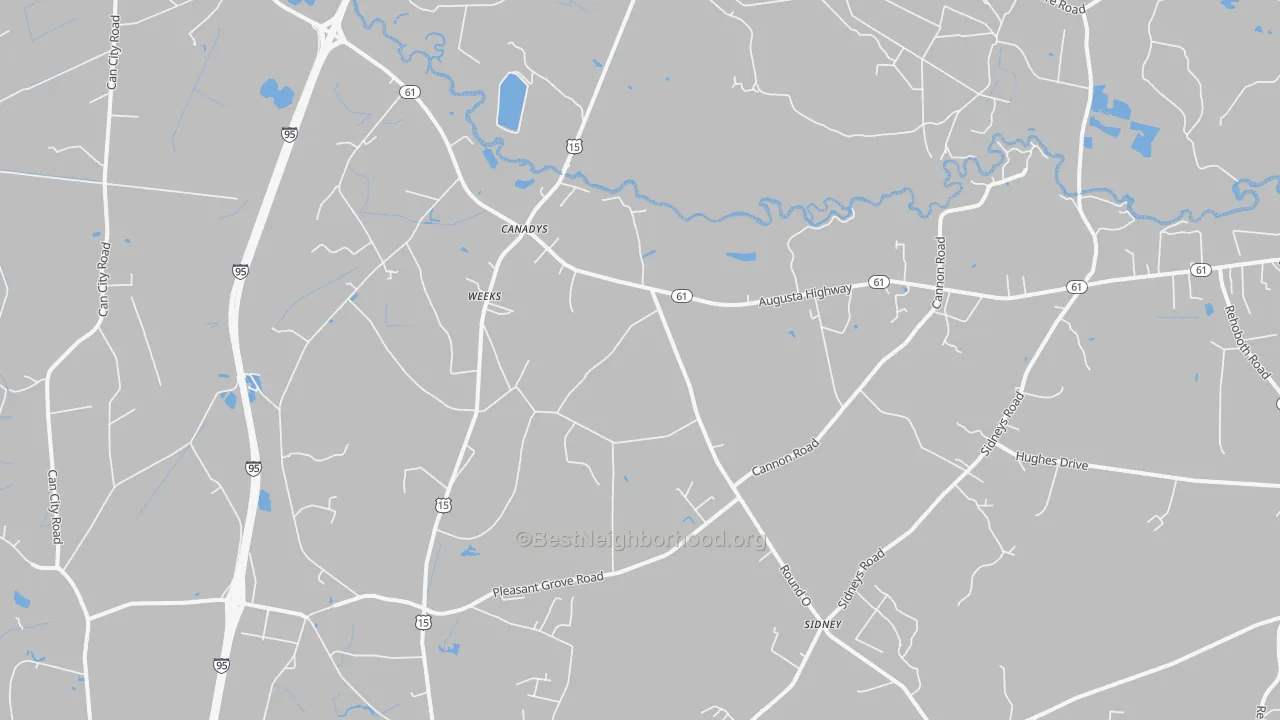 Transit Grade map of Canadys, SC