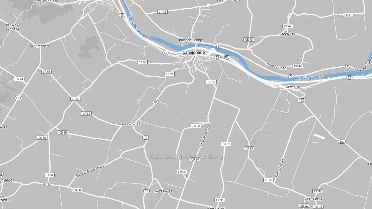 Transit Grade map of Canajoharie, NY