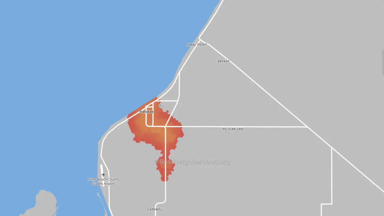 Transit Grade map of Canal Point, FL