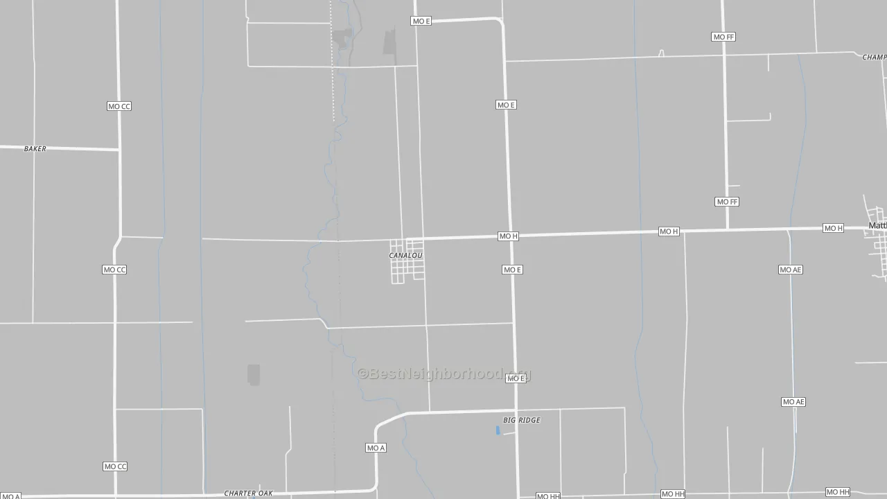 Transit Grade map of Canalou, MO