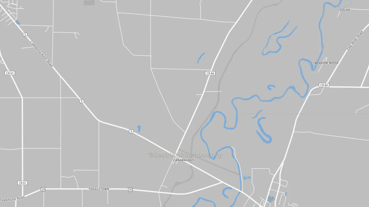 Transit Grade map of Canawaugus, NY