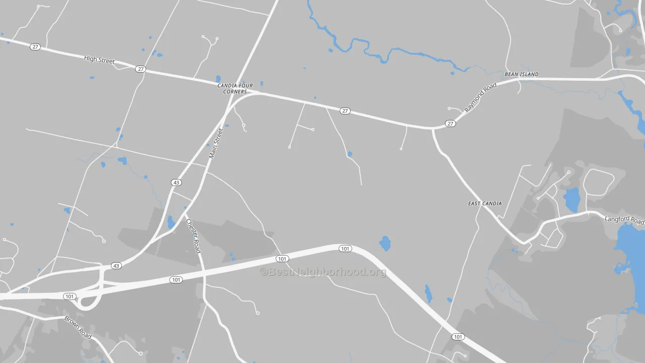 Transit Grade map of Candia Four Corners, NH