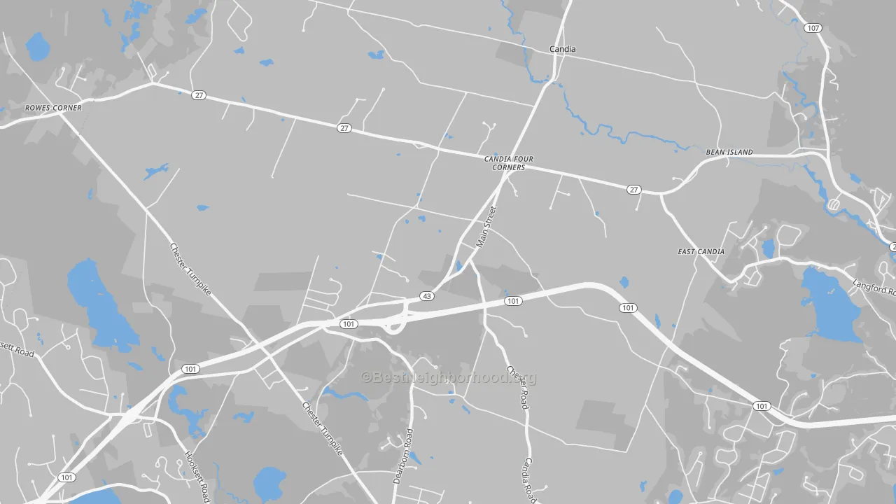 Transit Grade map of Candia, NH
