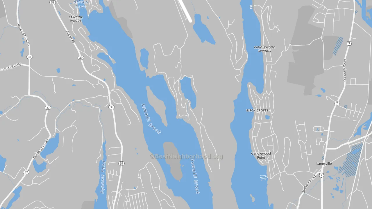 Transit Grade map of Candlewood Point, CT