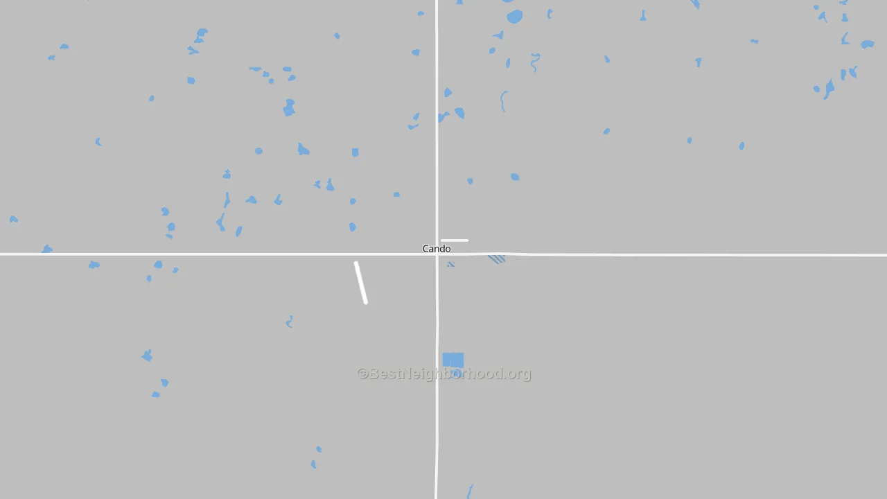 Transit Grade map of Cando, ND