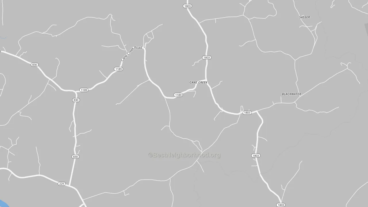 Transit Grade map of Cane Creek, KY