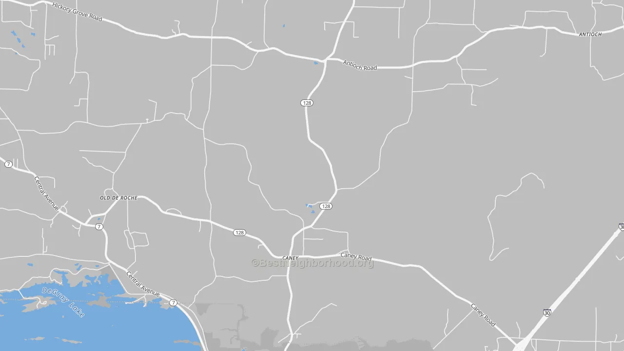 Transit Grade map of Caney, AR