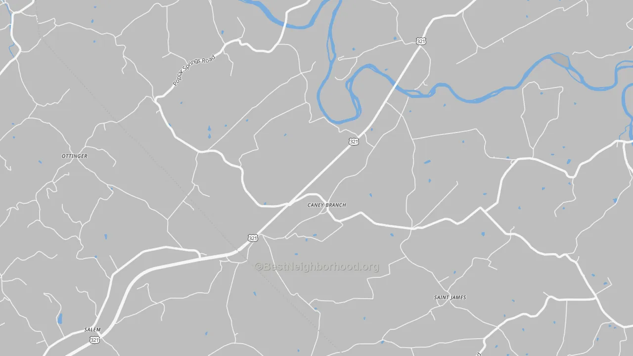 Transit Grade map of Caney Branch, TN